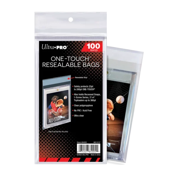 Ultra Pro ONE-TOUCH Resealable Bags, Fits up to 260PT